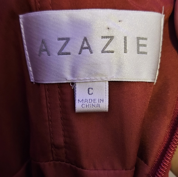 Burgandy Azazie Dress - Picture 2 of 6